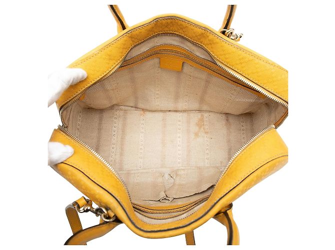 Borsa a tracolla in pelle gialla Diamante di Gucci Giallo Senape - vista 4