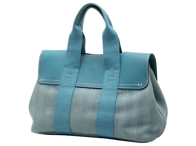 Hermès Blue Toile e Swift Valparaiso PM Blu chiaro - vista 2
