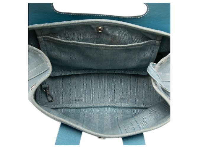 Hermès Blue Toile e Swift Valparaiso PM Blu chiaro - vista 4
