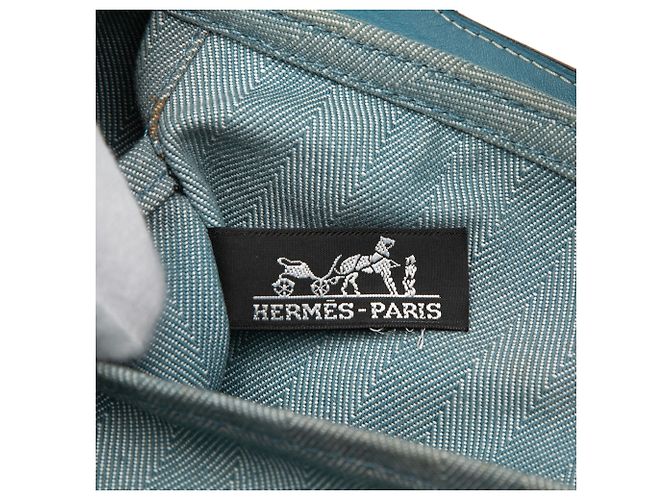 Hermès Blue Toile e Swift Valparaiso PM Blu chiaro - vista 5