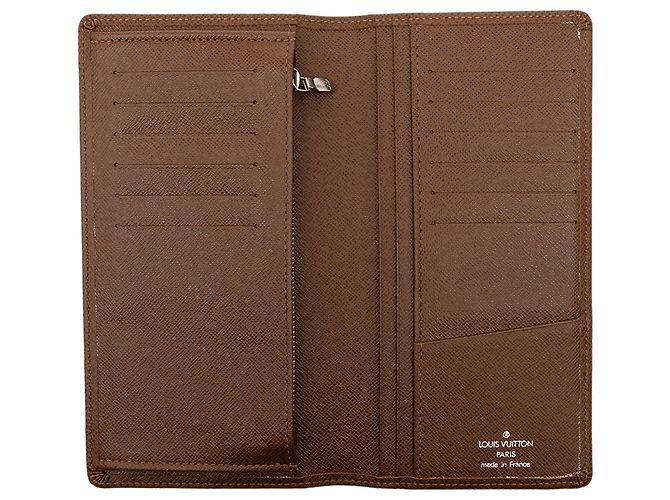 Cartera Bifold Larga Brazza en Taiga Marrón Louis Vuitton Castaño - vista 7