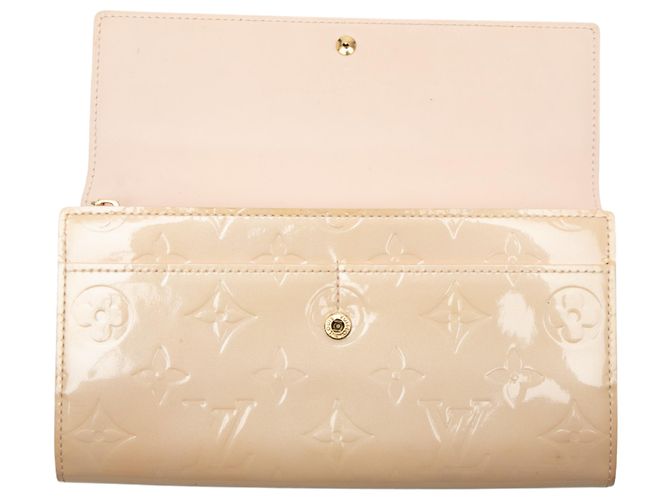 Cartera Sarah en Vernis Monogram Marrón Louis Vuitton Castaño Beige - vista 5