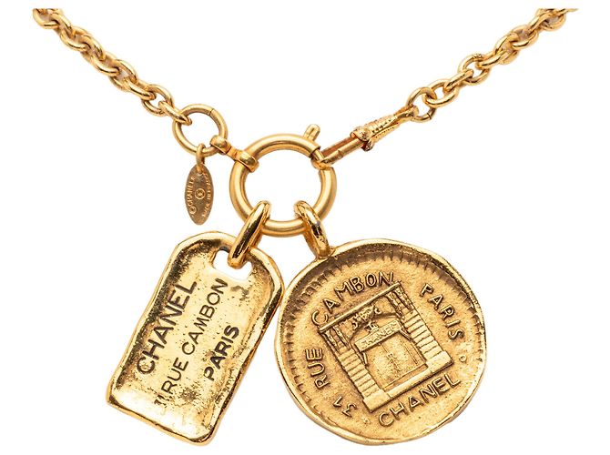 Collana Pendente Chanel Placcata Oro 31 Rue Cambon D'oro - vista 2