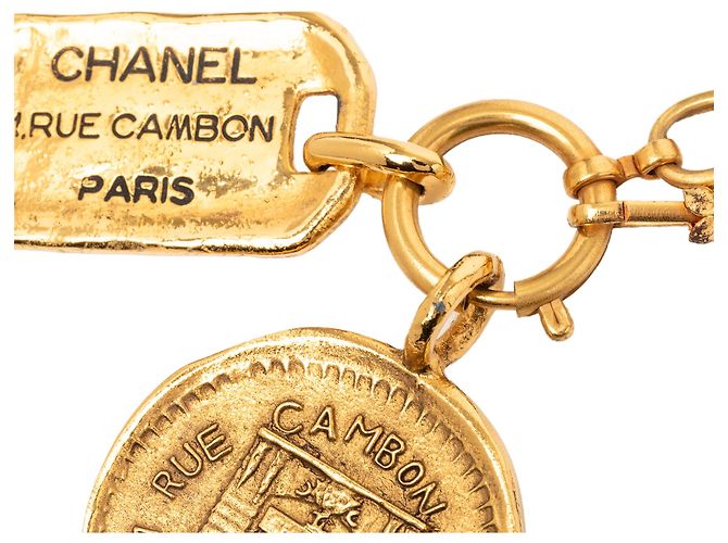 Collana Pendente Chanel Placcata Oro 31 Rue Cambon D'oro - vista 5