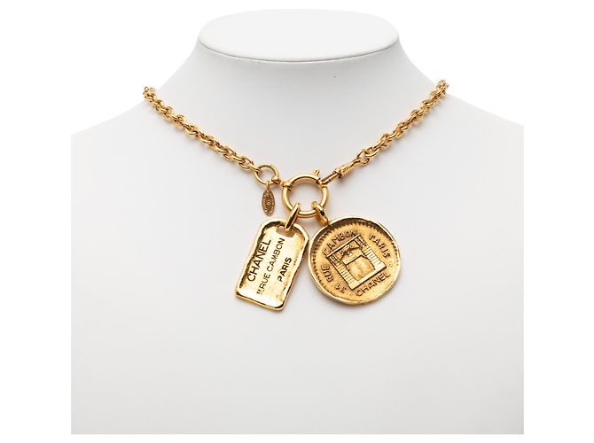 Collana Pendente Chanel Placcata Oro 31 Rue Cambon D'oro - vista 8