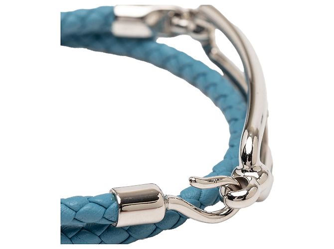 Bracciale Double Tour Roulis in Swift Intrecciato Blu Hermès - vista 5