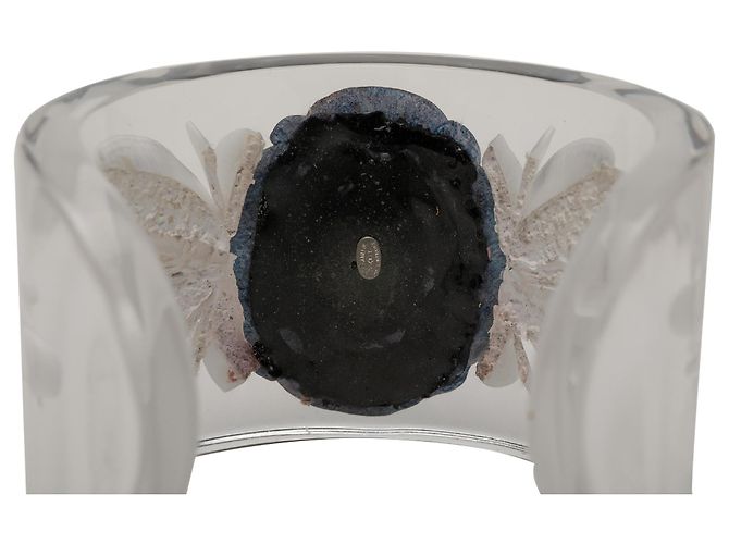 Pulseira de punho em lucite branca Camélia da Chanel Branco Fora de branco - vista 4
