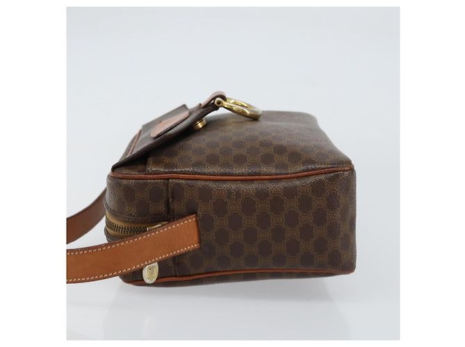 Céline Bolsa de Ombro Macadam Vintage Celine em Lona e Couro Marrom - vista 4
