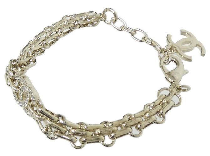 Timeless Bracciale con charm in cristallo dorato Chanel ABG086 D'oro - vista 2