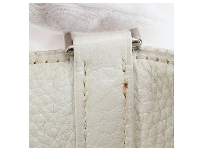 Borsa tote Hermès Picotin PM in pelle Taurillon Clémence Bianco - vista 10