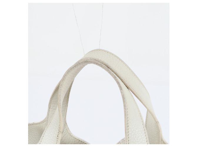Borsa tote Hermès Picotin PM in pelle Taurillon Clémence Bianco - vista 2