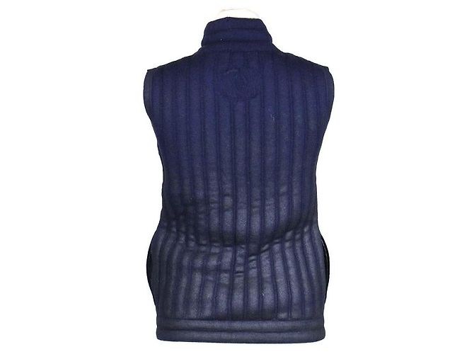 Ärmellose Chanel-Weste in Marineblau mit Stepp-Effekt - Ansicht 5