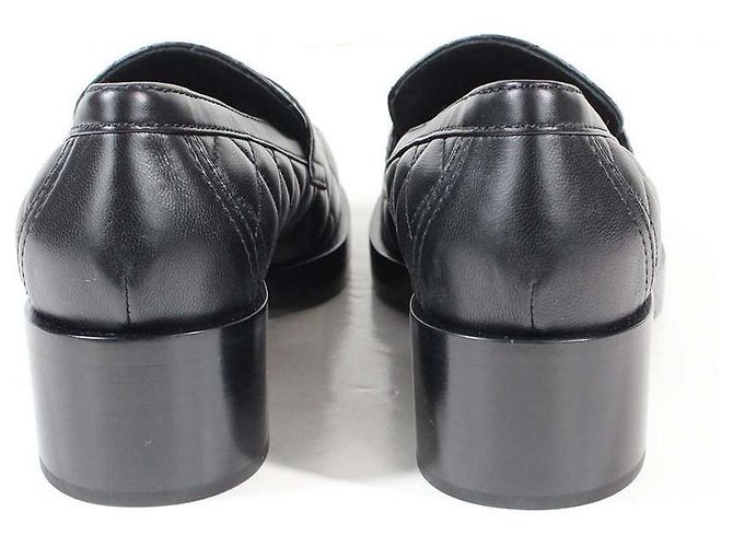 Mocassini Chanel in pelle di agnello trapuntata nera, Nero - vista 4