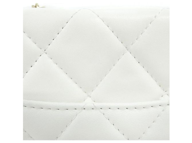 Borsa a spalla in pelle bianca Chanel AS2877 Bianco - vista 5