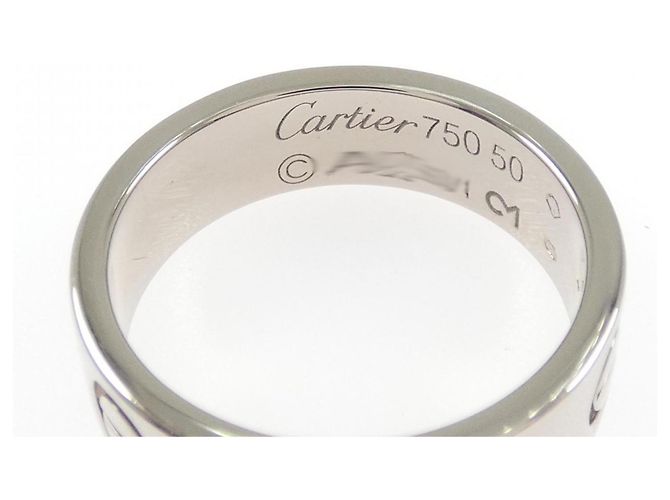 Anillo Love Cartier en Oro Blanco Dorado - vista 3
