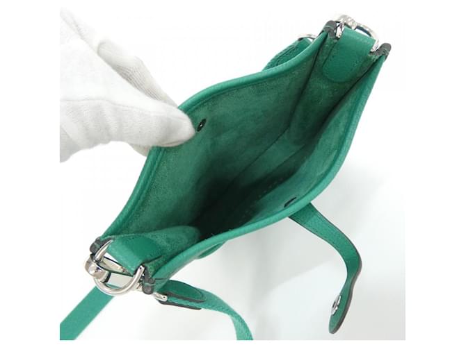 Borsa a Spalla Hermès Evelyn Amazon Verde Verde chiaro - vista 6