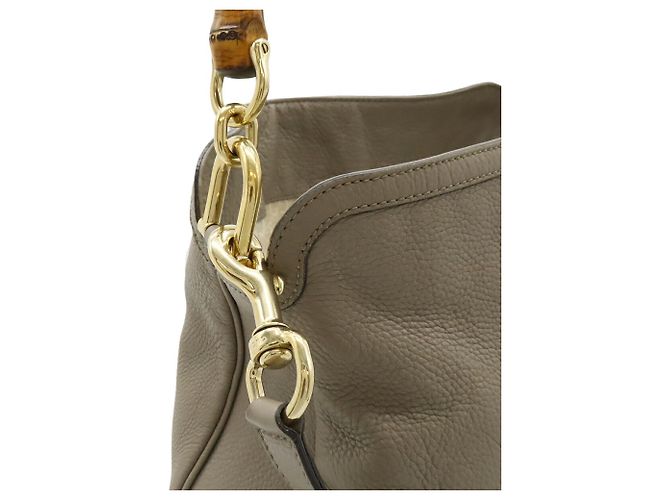 Borsa a mano/spalla Gucci Bamboo Grigio - vista 8