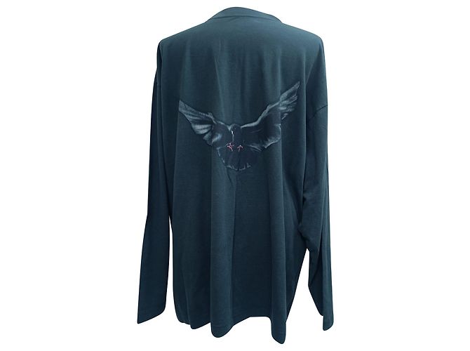 T-shirt a maniche lunghe Yeezy x Gap Dove in cotone verde - vista 3