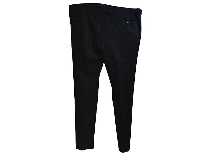 Autre Marque Mr. P. Straight-Leg Trousers in Black Wool - view 2