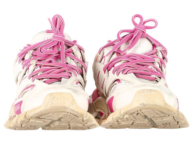 Everyday Baskets Track Balenciaga en polyuréthane rose et blanc - vue 2