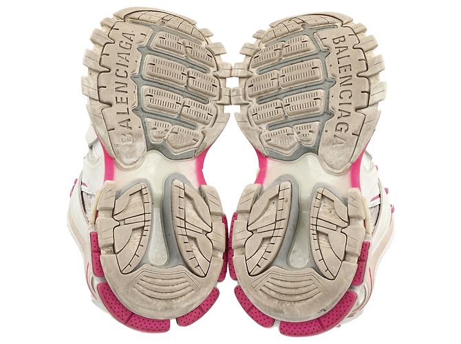 Everyday Baskets Track Balenciaga en polyuréthane rose et blanc - vue 6