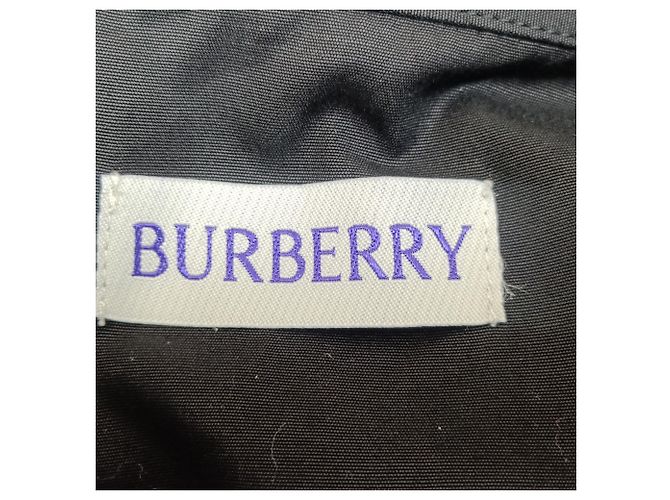 Camicia in cotone nero ricamata EKD di Burberry - vista 2
