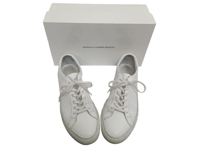 Autre Marque Baskets Original Achilles de Common Projects en cuir blanc Écru - vue 10