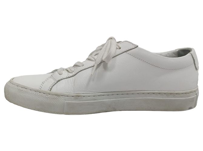 Autre Marque Baskets Original Achilles de Common Projects en cuir blanc Écru - vue 2