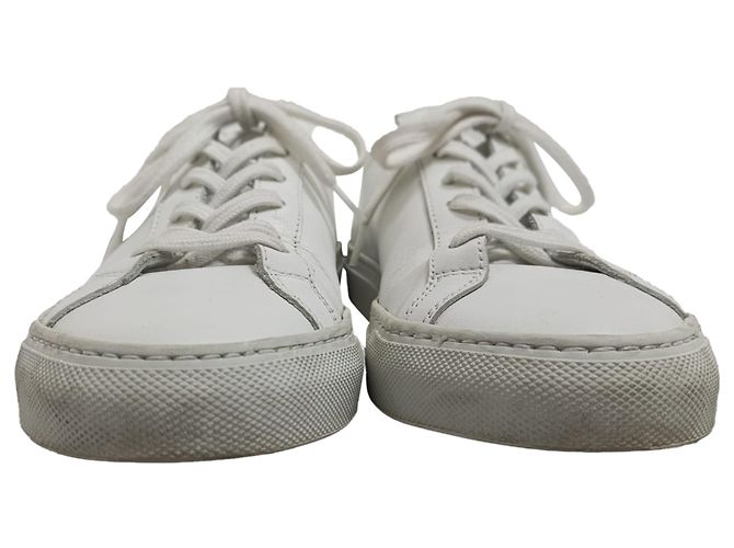 Autre Marque Baskets Original Achilles de Common Projects en cuir blanc Écru - vue 3