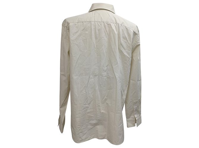Camicia con bottoni Burberry in cotone bianco Crudo - vista 2