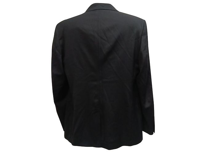 Autre Marque Mr, P. Single-Breasted Blazer with Pockets in Black Wool - view 3