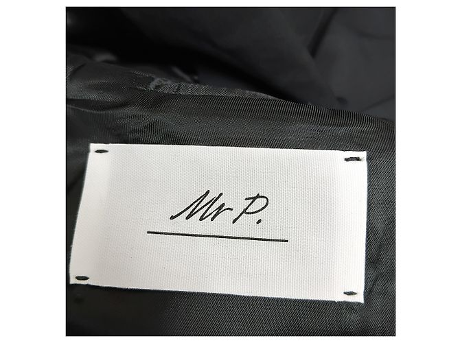 Autre Marque Mr, P. Single-Breasted Blazer with Pockets in Black Wool - view 5