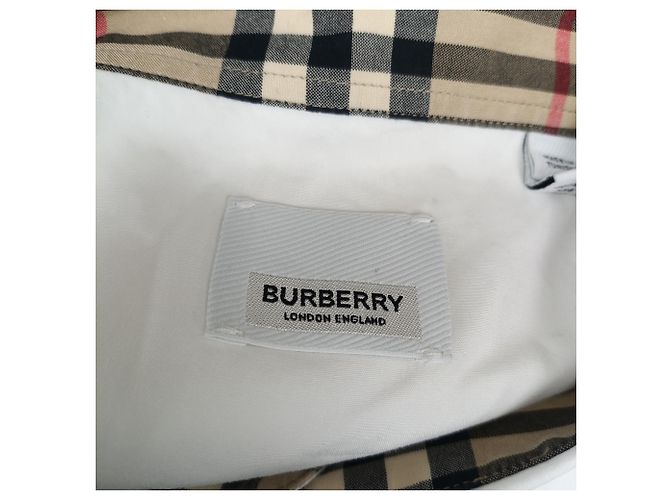 Camicia con bottoni Burberry in cotone bianco - vista 3