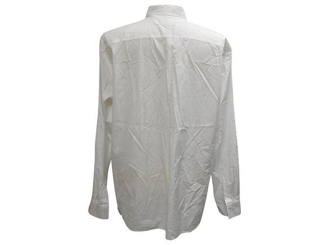 Camicia con bottoni Burberry in cotone bianco - vista 5