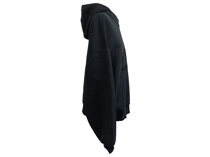 Fear of God Essentials Hoodie aus schwarzer Baumwolle - Ansicht 2