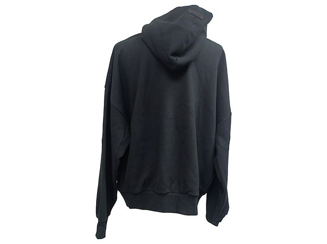 Fear of God Essentials Hoodie aus schwarzer Baumwolle - Ansicht 3