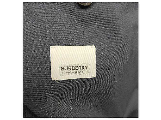 Burberry Single-Breasted Blazer with Pockets in Navy Blue Wool Light blue - view 5