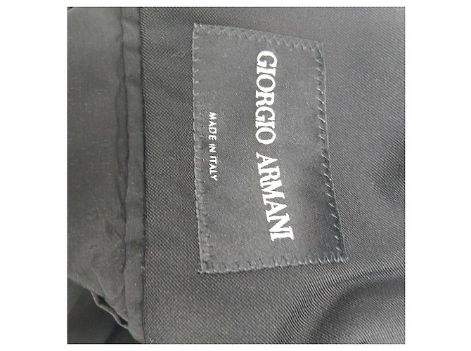 Blazer e calças de um botão Giorgio Armani em lã preta Preto - vista 6