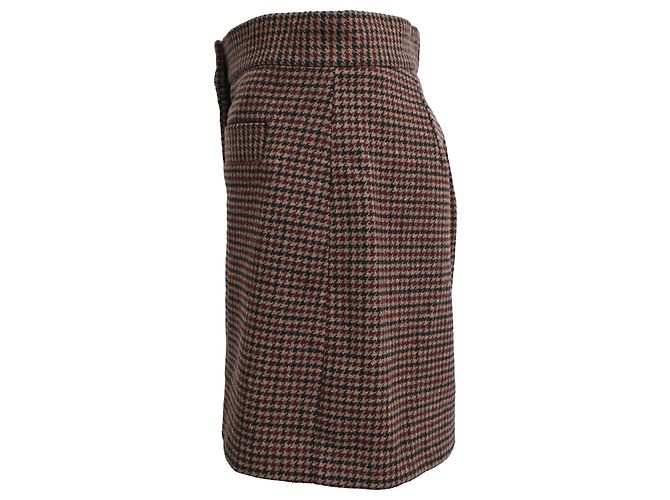 Sandro Houndstooth Shorts in Multicolor Wool Multiple colors - view 2