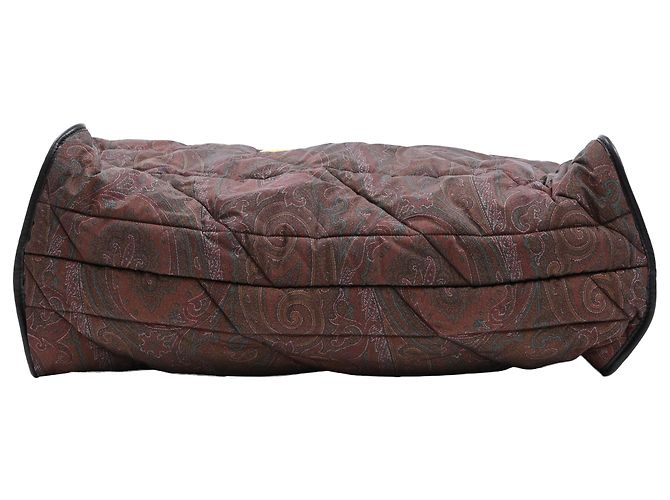 Etro Paisley-Print gesteppte Tragetasche aus braunem Nylon - Ansicht 4