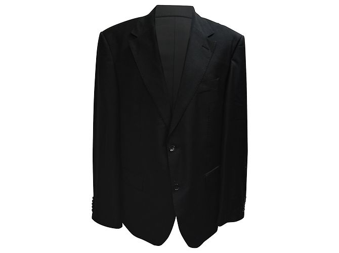Hugo Boss Single-Breasted Blazer in Black Wool - view 4