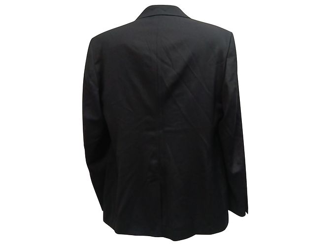 Autre Marque Mr, P. Single-Breasted Blazer with Pockets in Black Wool - view 2