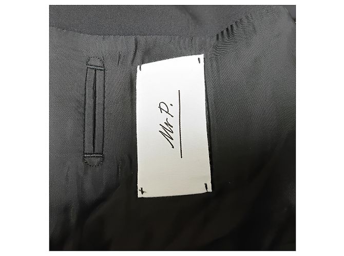 Autre Marque Mr, P. Single-Breasted Blazer with Pockets in Black Wool - view 4