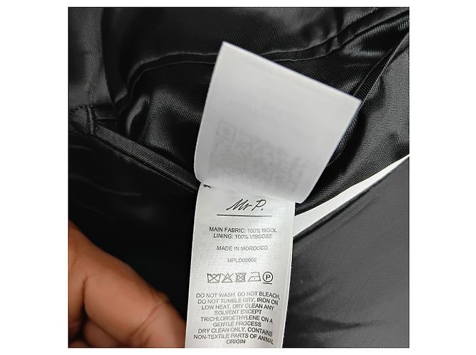 Autre Marque Mr, P. Single-Breasted Blazer with Pockets in Black Wool - view 5