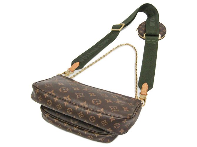 Multi Pochette Pochette Accessoires Multi Monogram Louis Vuitton per donne, Borsa a spalla Khaki, Monogramma Verde - vista 2