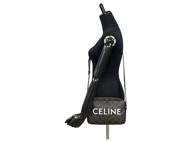 Céline Borsa Messenger Triomphe CELINE, Media, Pelle Vera, Spalla Marrone, - vista 2