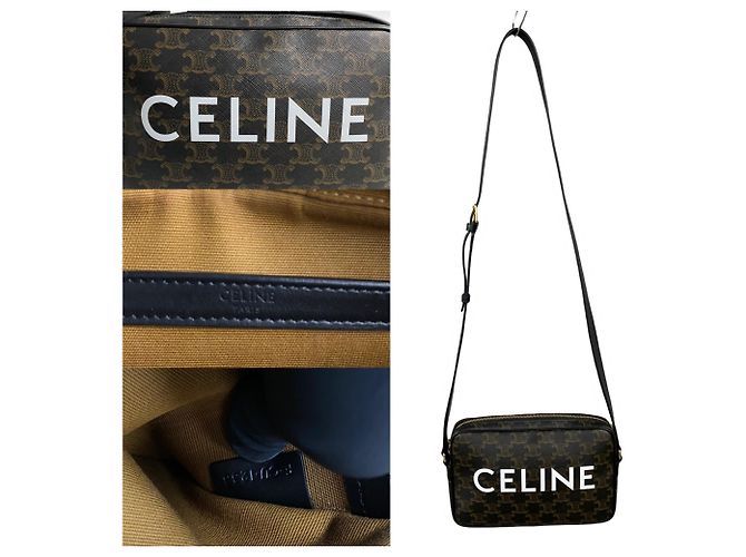 Céline Borsa Messenger Triomphe CELINE, Media, Pelle Vera, Spalla Marrone, - vista 3