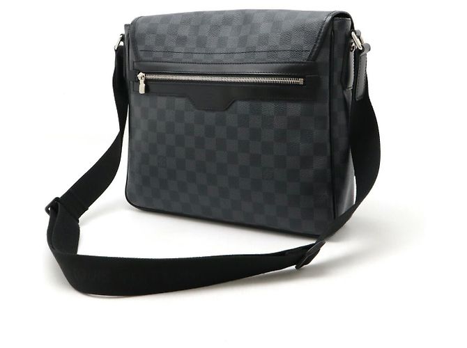 Borsa a Spalla Daniel MM Damier Graphite Louis Vuitton Nero Grigio - vista 2