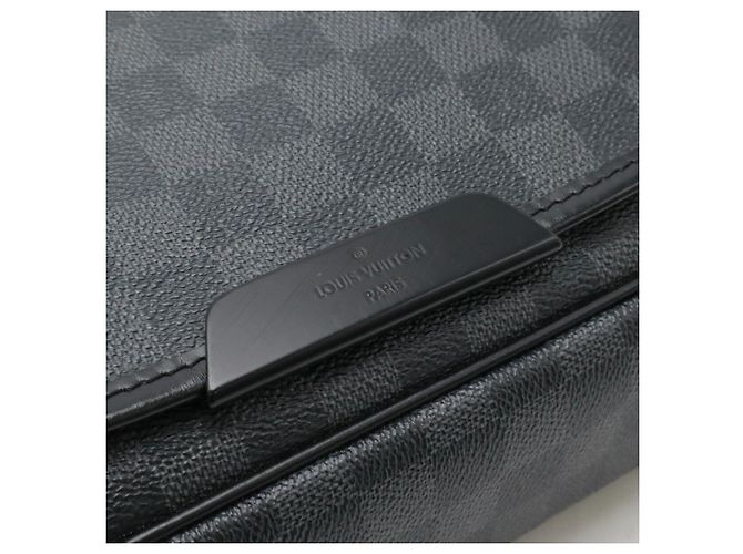 Borsa a Spalla Daniel MM Damier Graphite Louis Vuitton Nero Grigio - vista 4