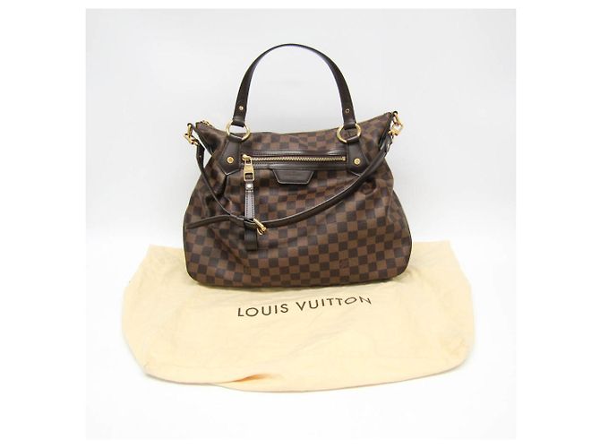 Borsa a mano Louis Vuitton Damier Evora MM da donna, Borsa a spalla Ebano Marrone - vista 15